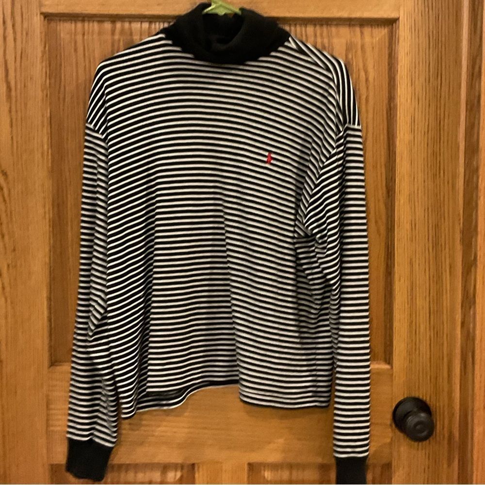 Polo by Ralph Lauren Black and White Striped Top
